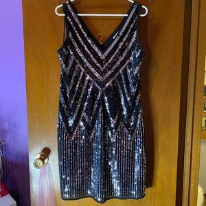 Ricki’s Black & Silver Sparkle Dress - size 12